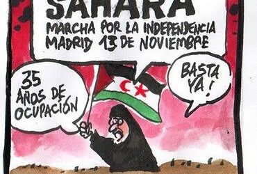 Manifestación de apoyo al pueblo saharaui
