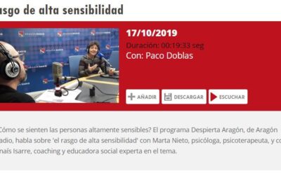 El rasgo de la Alta Sensibilidad en Aragón Radio